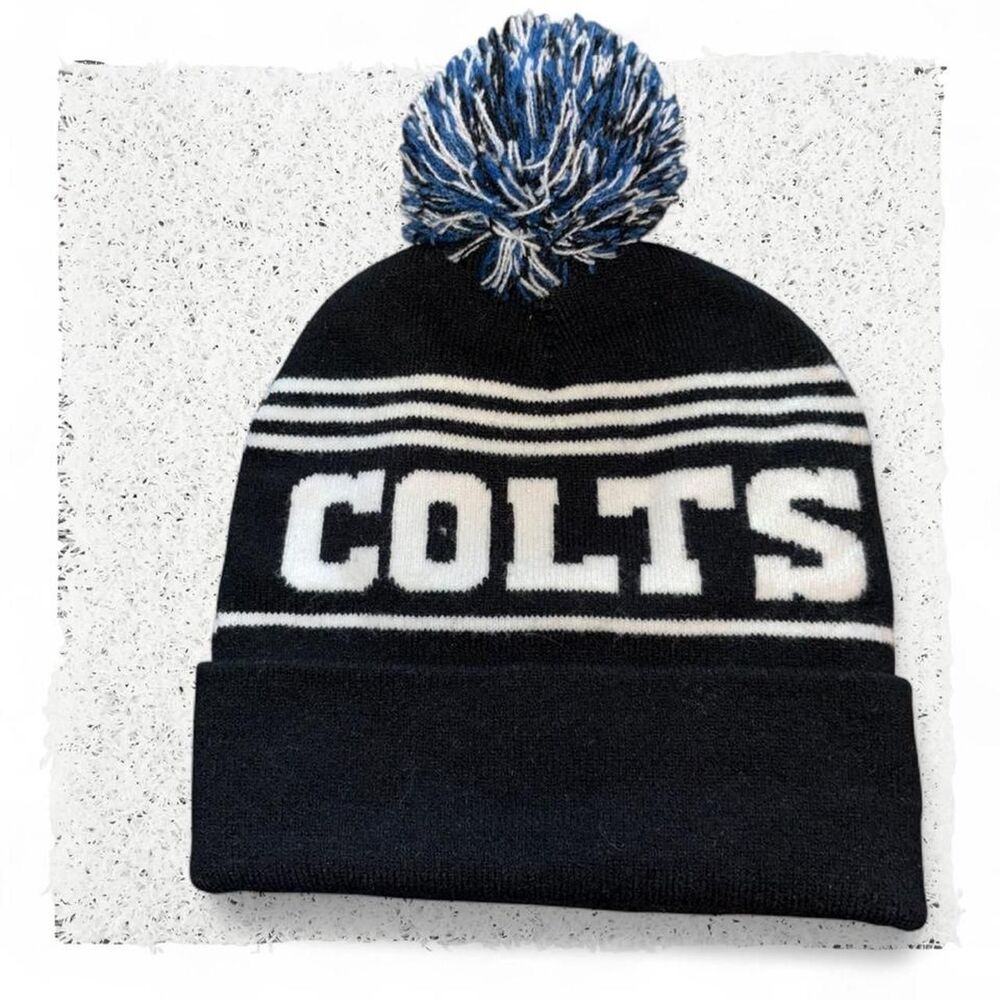 Colts black and white beanie #NFL #colts - Picture 2 of 2
